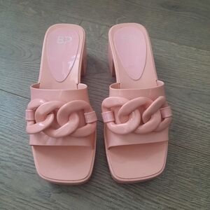 BP Lollie Jelly Chunky Pink Platform Chain Sandal Barbiecore Fairy